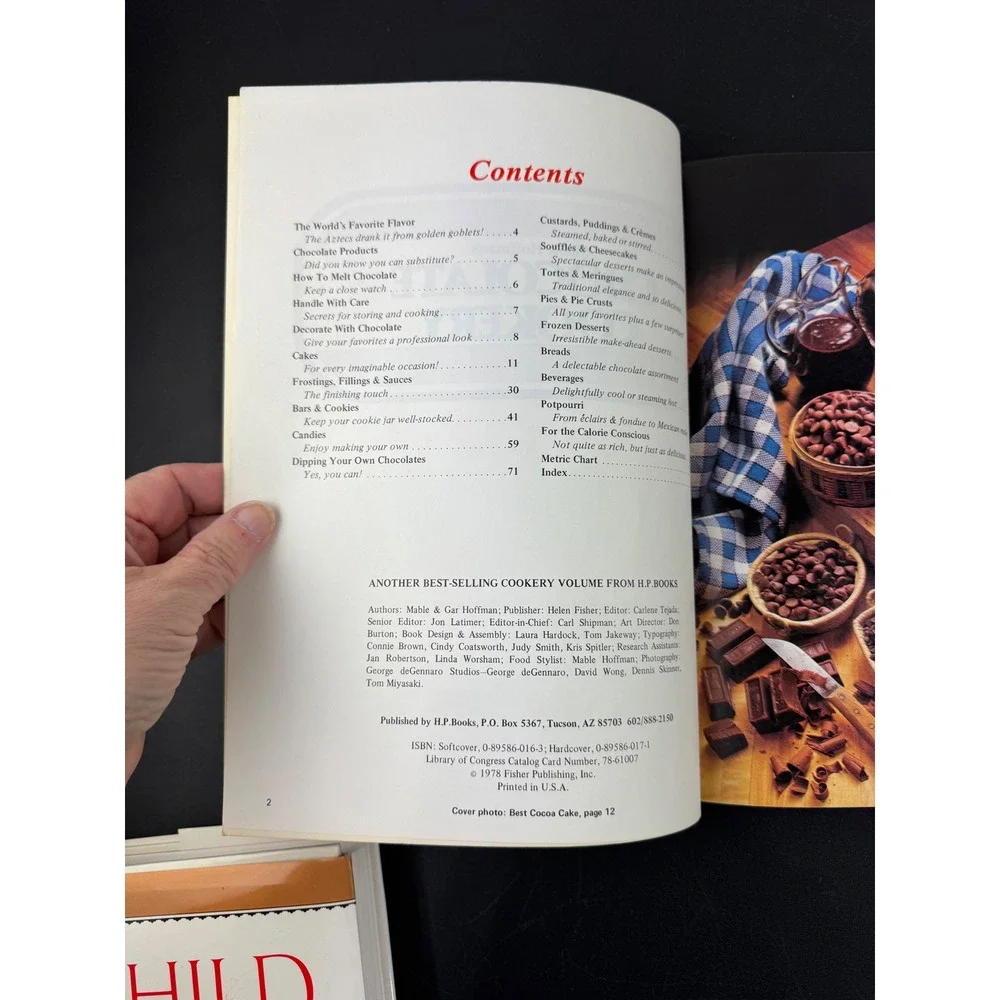 Vintage‎ 1978 Mable Hoffman Chocolate Cookery Cookbook HP Books Paperback